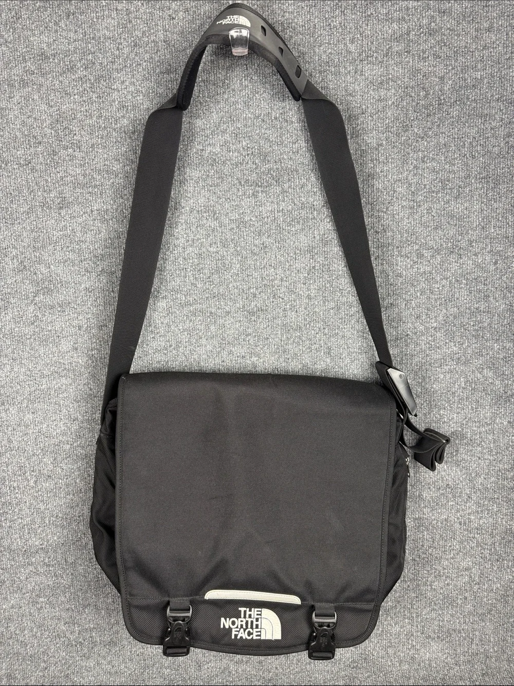 The North Face Black Messenger Bag with Reflective Accent. New!